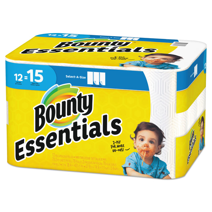 Bounty® Essentials Select-A-Size Paper Towels, 2-Ply, 78 Towels/Roll, 12 Rolls/Carton