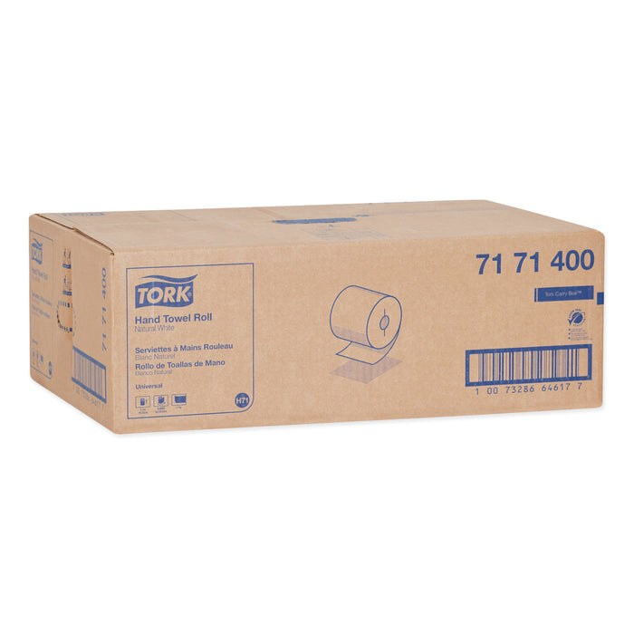 Tork Universal Hand Towel Roll, Notched, 1-Ply,7.5 x 10,Natural White, 960/Roll, 6/Carton
