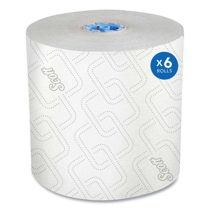 Scott® Pro High-Capacity Hard Roll Towels With Elevated Design And Absorbency Pockets 7.50" X 1150 Ft - White, Blue - Chlorine-Free - 6 / Carton