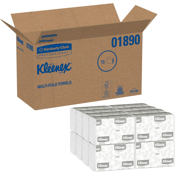 Kleenex® Multi-Fold 1-Ply Paper Towels, 150 Per Pack, Case Of 16 Packs