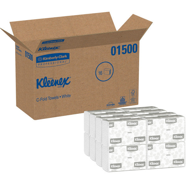 Kleenex® Professional C-Fold Paper Towels, 150 Sheets Per Pack, Case of 16 Packs