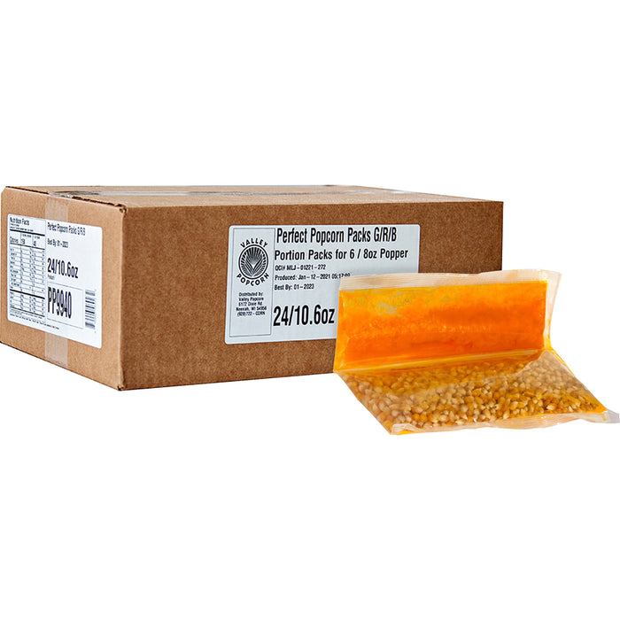 Valley Popcorn Perfect Pack Gold Popcorn Kit Butter - 10.60 Oz - 24 / Carton