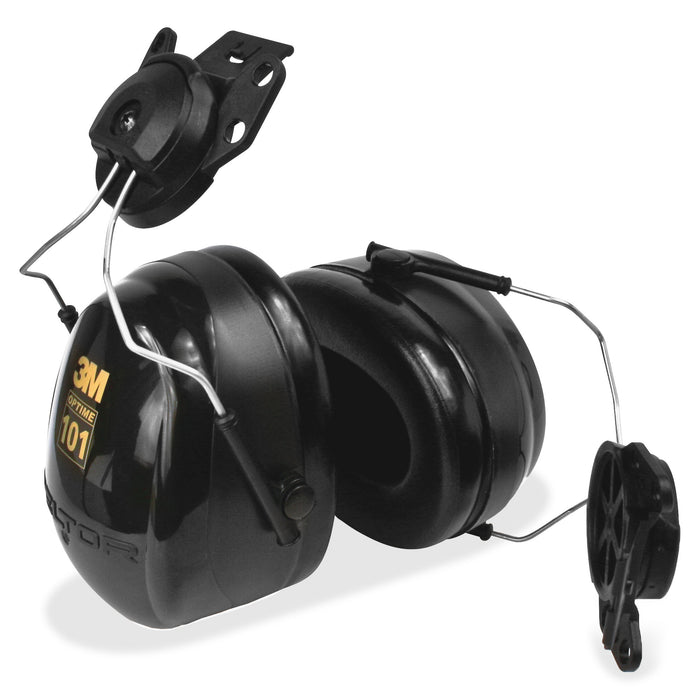 3M™ Peltor Optime Earmuff Cap-Mount Headset Comfortable, Noise Reduction - Noise Protection - Foam, ABS Plastic, ABS Plastic - Black - 1 Each