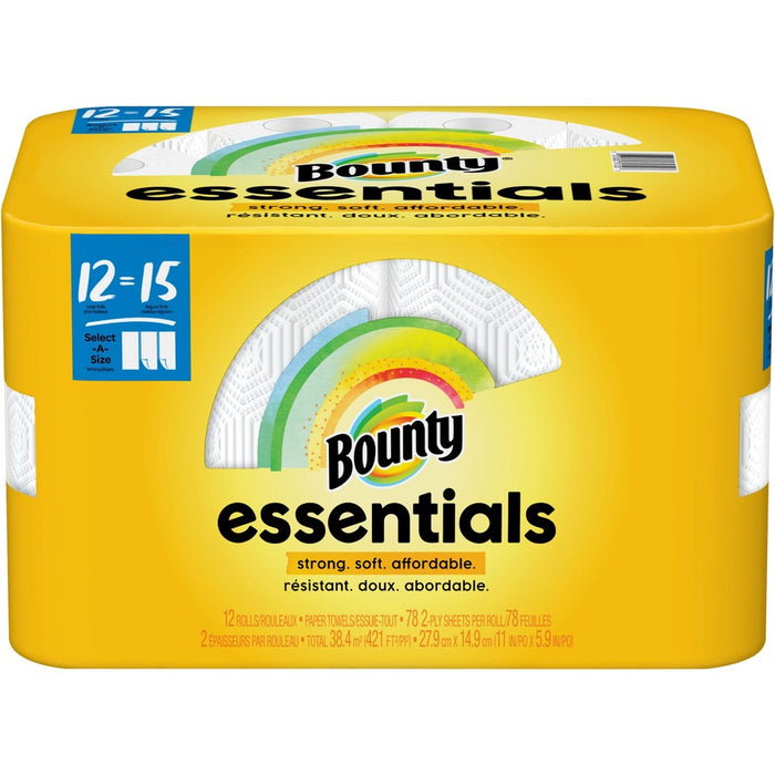 Bounty® Essentials Select-A-Size Paper Towels, 2-Ply, 78 Towels/Roll, 12 Rolls/Carton