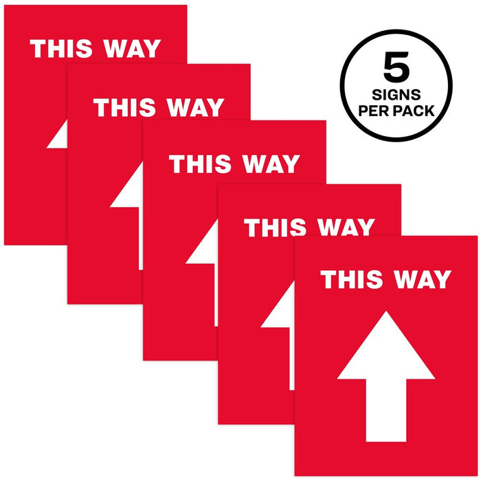 Avery® THIS WAY Social Distancing Floor Decals 5 - This Way Print/Message - Rectangular Shape - Pre-Printed, Tear Resistant, Wear Resistant