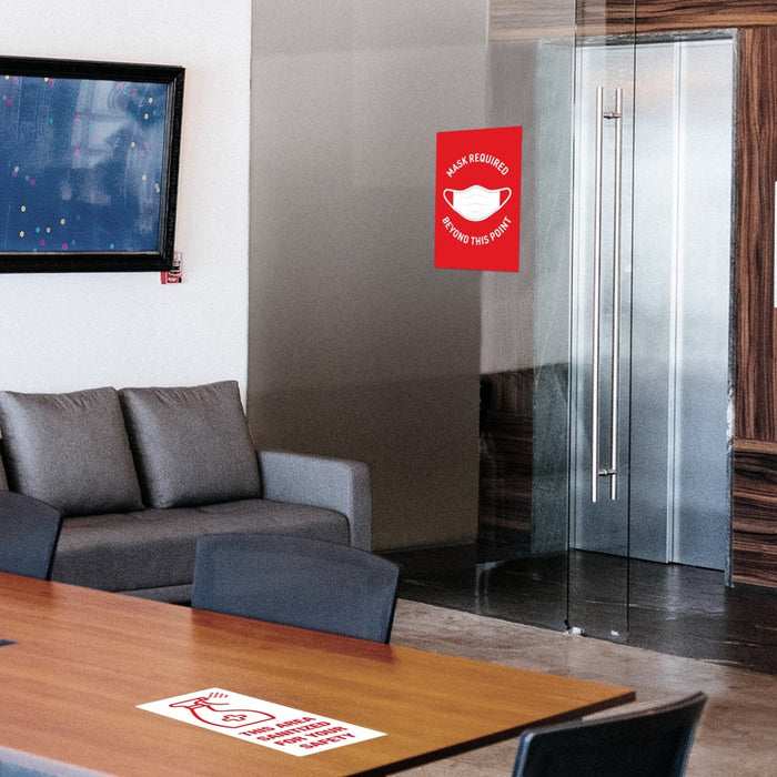Avery® Surface Safe THIS AREA SANITIZED Decals 15 / Pack - This Area Sanitized Print/Message - Rectangular Shape - Water Resistant