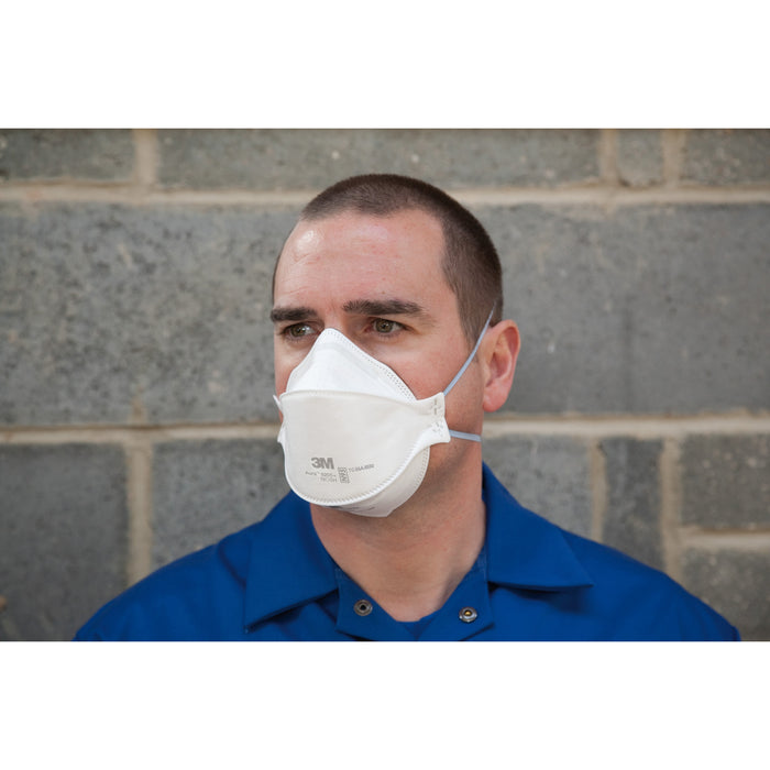 3M™Aura N95 Particulate Respirator 9205 Recommended For: Face - Lightweight, Soft, Comfortable, Adjustable Nose Clip, Disposable, Advanced Electret Media - Adult Size - Airborne Particle, Dust, Contaminant, Fog Protection - White - 10 / Pack