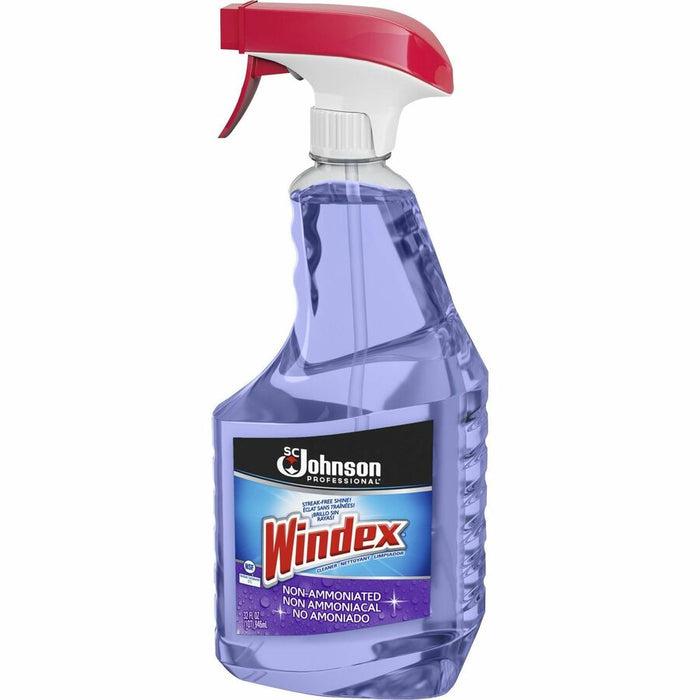Windex® Non-Ammoniated Cleaner 32 Oz (2 Lb) - Spray - 12 / Carton - Purple