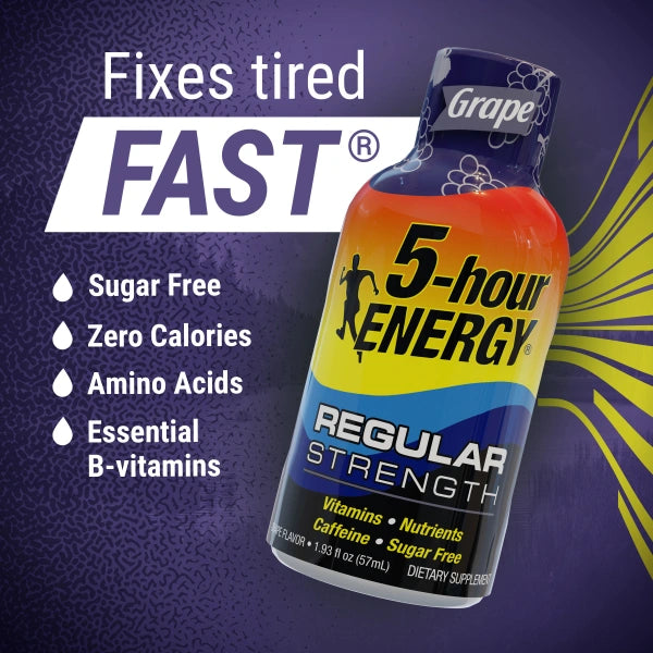 5-Hour Energy™ Original Energy Drink, 2 Oz, Grape