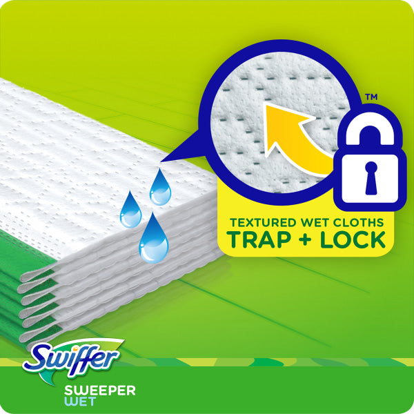 Swiffer® Sweeper Wet Multisurface Mopping Pads, Open Window Fresh Scent, 11 5/8" x 2 3/16", Pack Of 12