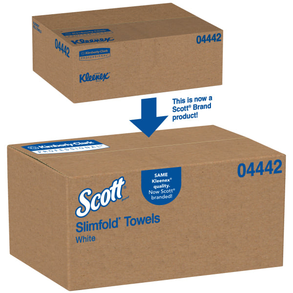 Kleenex® Slimfold™ 1-Ply Paper Towels, 50% Recycled, 90 Sheets Per Pack, Case Of 24 Packs