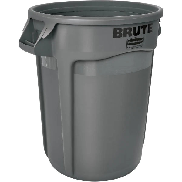 Rubbermaid® Round Brute® Container, 32 Gallons, Gray