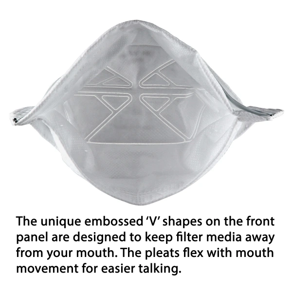 3M™ VFlex Particulate Respirators 9105 N95, White, Pack Of 50 Respirators
