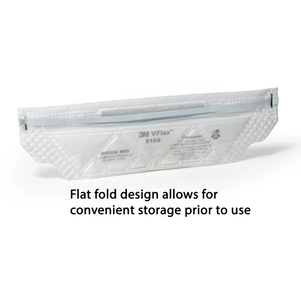 3M™ VFlex Particulate Respirators 9105 N95, White, Pack Of 50 Respirators