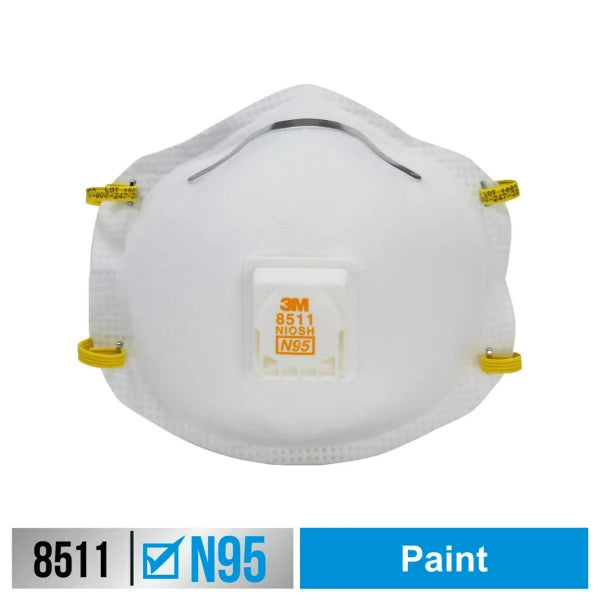 3M™ Cool Flow Paint Sanding Valved Respirator N95 8511P10-DC-PS, Pack Of 10