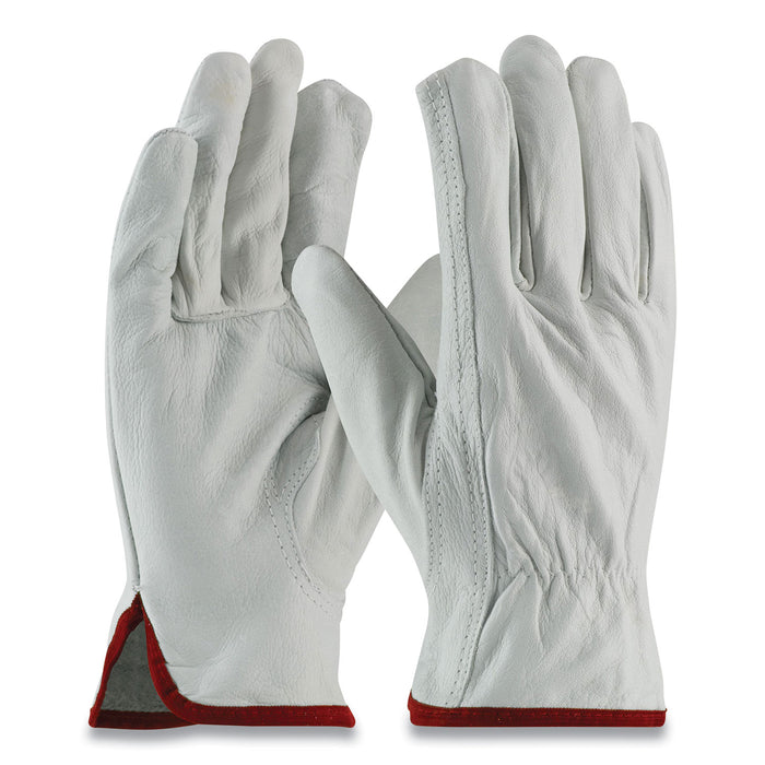 PIP Economy Grade Top-Grain Cowhide Leather Drivers Gloves, Small, Tan