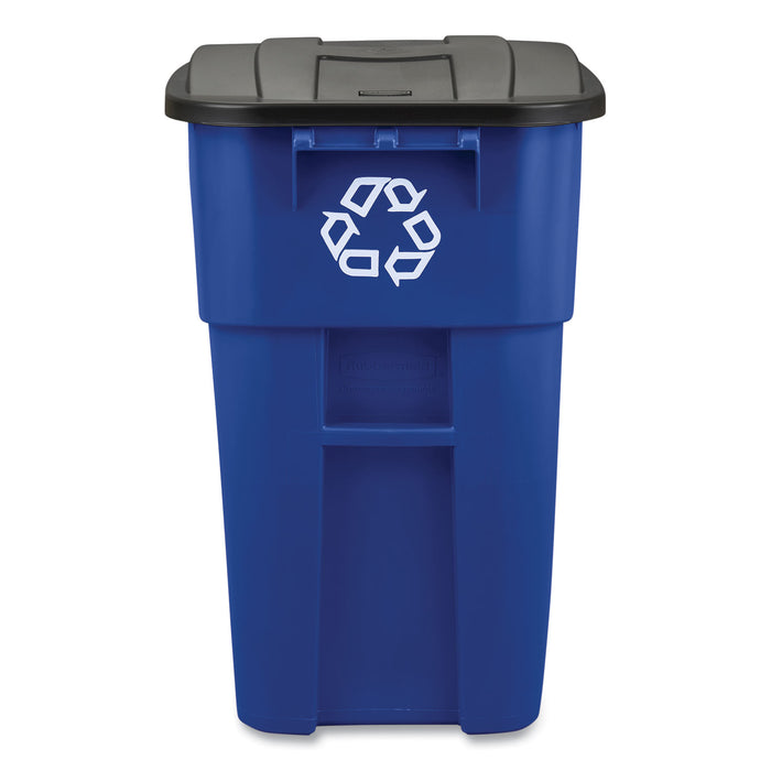 Rubbermaid® Square Brute Big Wheel Container, 50 Gallons, Blue