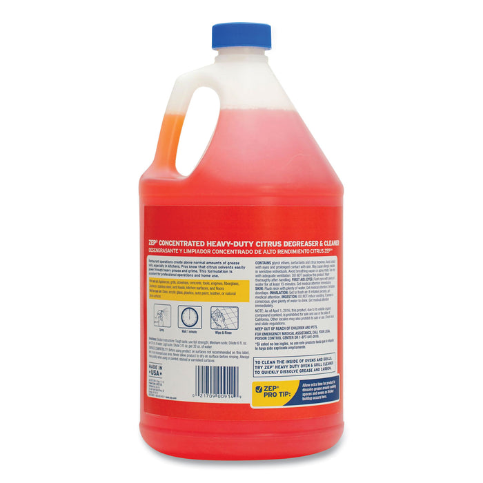 Zep Commercial® Cleaner and Degreaser, Citrus Scent, 1 gal Bottle, 4/Carton