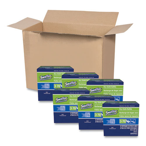 Swiffer® Sweeper Dry Cloth Refills, 10-5/8" x 8", White, 32 Cloths Per Box, Carton Of 6 Boxes