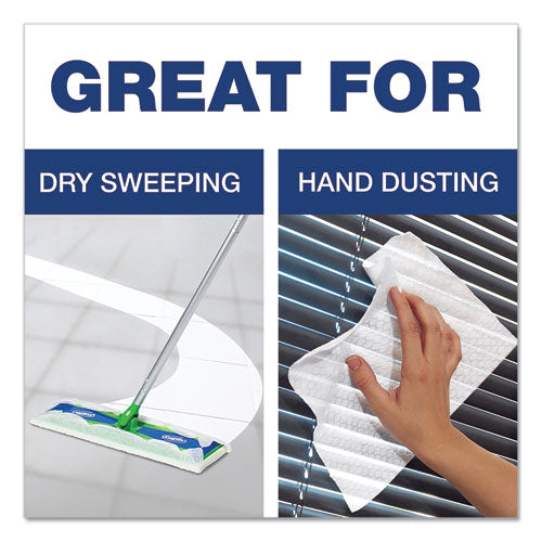 Swiffer® Sweeper Dry Cloth Refills, 10-5/8" x 8", White, 32 Cloths Per Box, Carton Of 6 Boxes