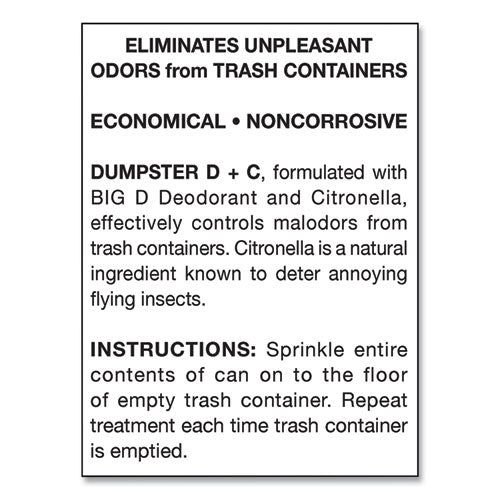 Big D Industries Dumpster D Plus C, Neutral, 25 lb Bucket