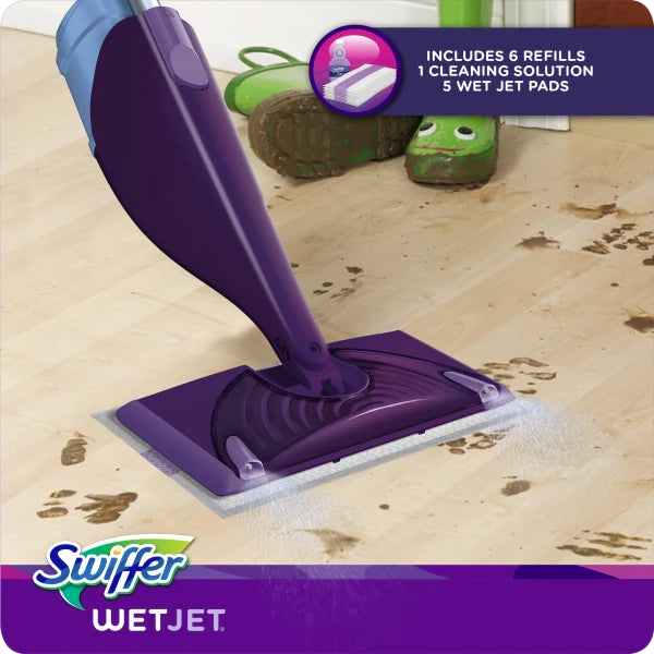 Swiffer® WetJet® Spray Mop Starter Kit, Purple/Silver