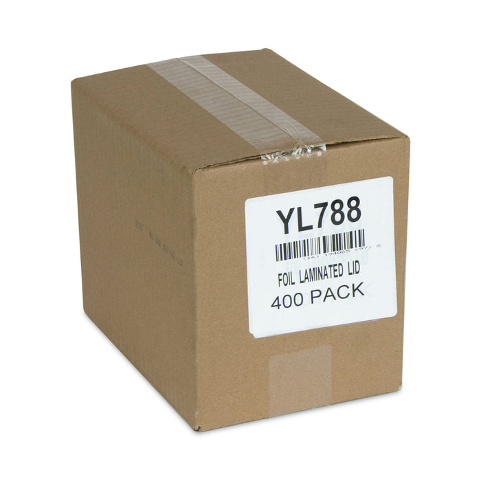 Aluminum Take-Out Container Lid, Loaf Pan Lid, 8.4 x 5.9, White/Aluminum, 400/Carton