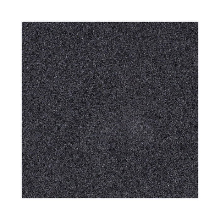 Boardwalk® Stripping Floor Pads, 13" Diameter, Black, 5/Carton