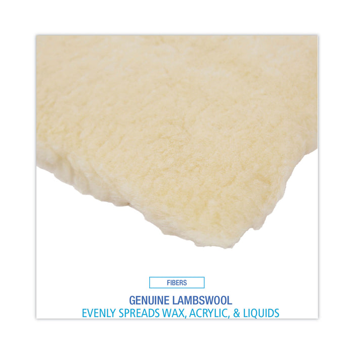 Mop Head, Applicator Refill Pad, Lambswool, 18-Inch, White