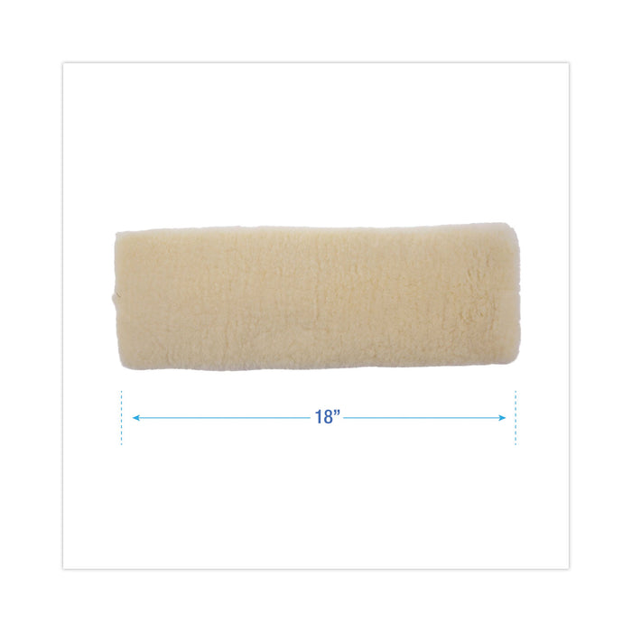 Mop Head, Applicator Refill Pad, Lambswool, 18-Inch, White