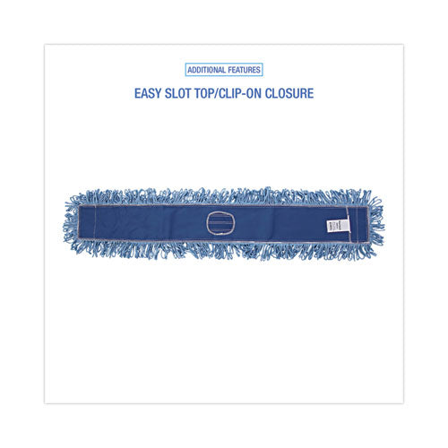 Boardwalk® Dust Mop Head, Cotton/Synthetic Blend, 48" x 5", Blue