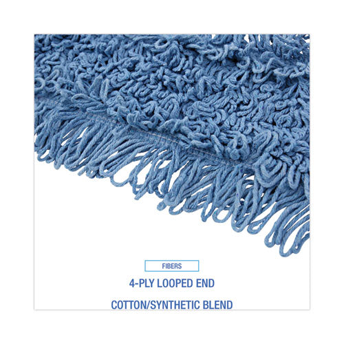 Boardwalk® Dust Mop Head, Cotton/Synthetic Blend, 48" x 5", Blue