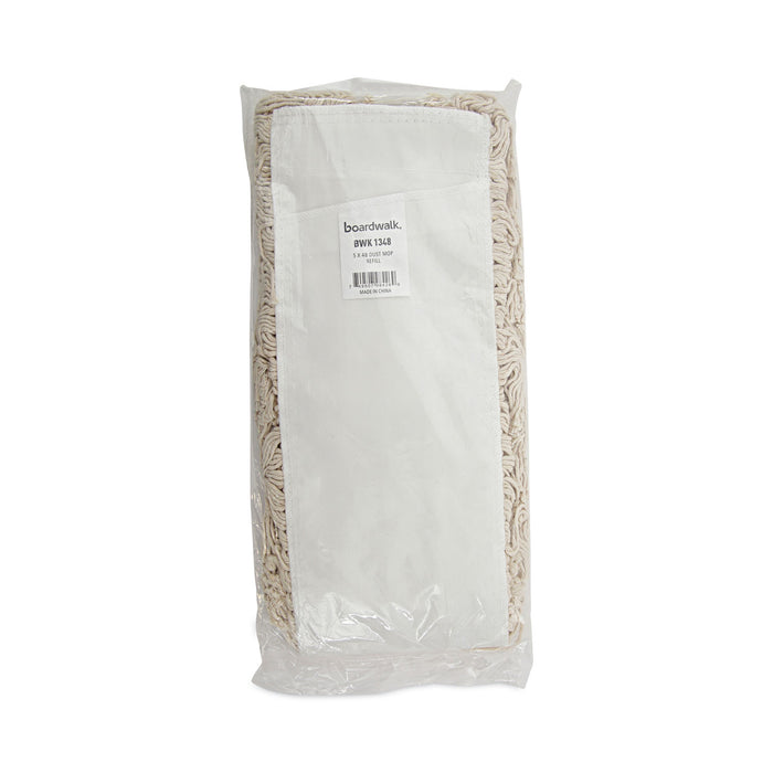 Industrial Dust Mop Head, Hygrade Cotton, 48w x 5d, White