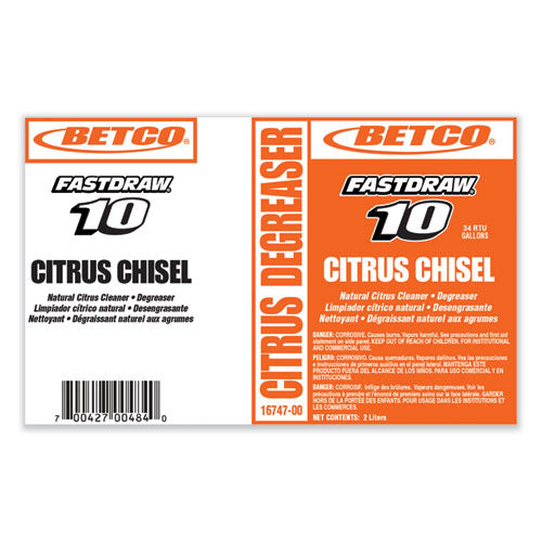 Betco® Chisel Degreaser Concentrate, Citrus Scent, 80 Oz Bottle, Case Of 4