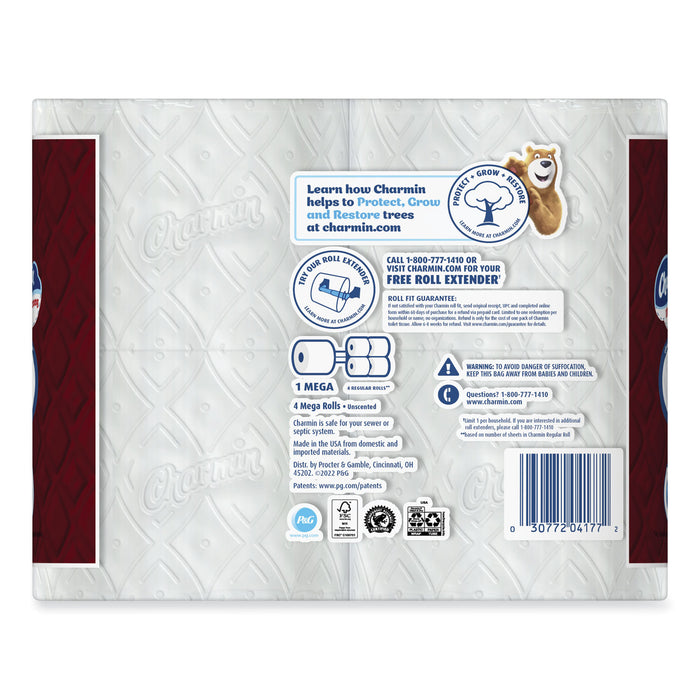 Ultra Strong Bathroom Tissue, Septic Safe, 2-Ply, White, 242 Sheet/Roll, 4/Pack