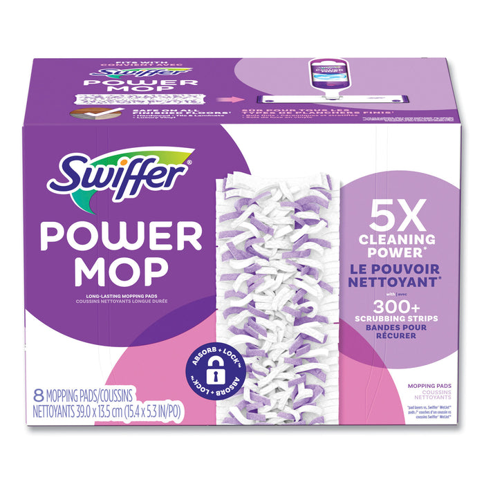 Swiffer® PowerMop Mopping Pads, 15.4 x 5.3, 8/Box, 2 Boxes/Carton