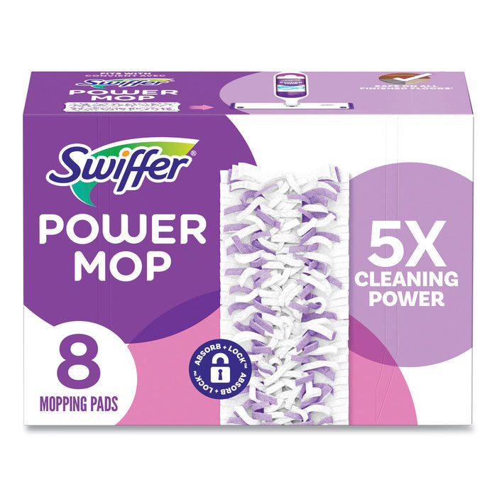 Swiffer® PowerMop Mopping Pads, 15.4 x 5.3, 8/Box, 2 Boxes/Carton