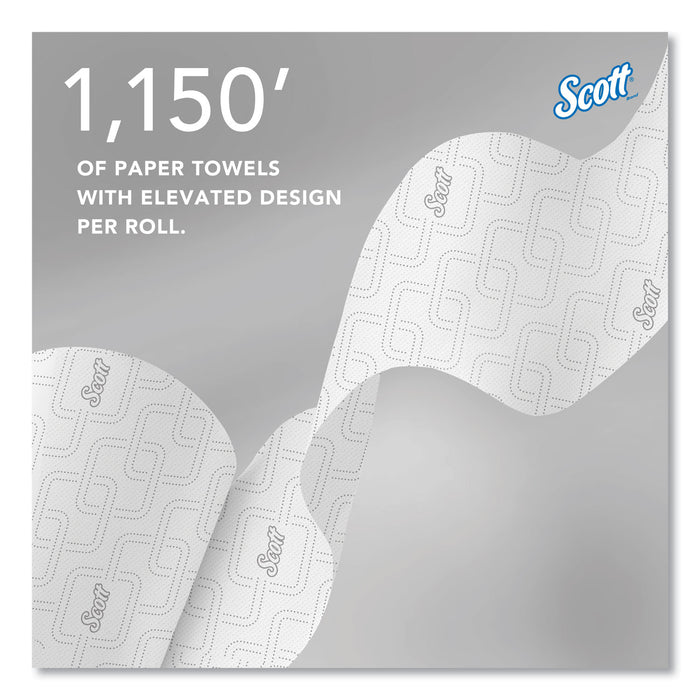 Scott® Pro High-Capacity Hard Roll Towels With Elevated Design And Absorbency Pockets 7.50" X 1150 Ft - White, Blue - Chlorine-Free - 6 / Carton