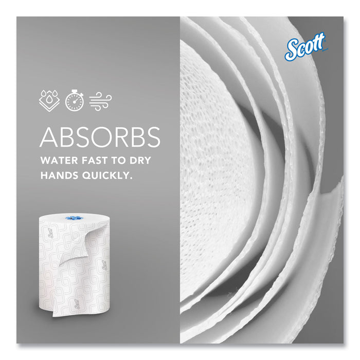 Scott® Pro High-Capacity Hard Roll Towels With Elevated Design And Absorbency Pockets 7.50" X 1150 Ft - White, Blue - Chlorine-Free - 6 / Carton