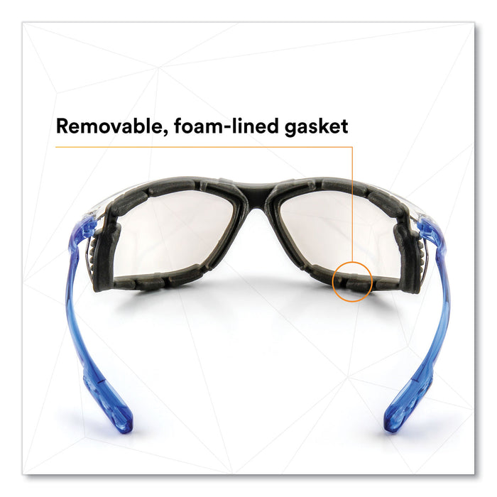 3M™ CCS Protective Eyewear with Foam Gasket, Blue Plastic Frame, Clear Polycarbonate Lens/EA