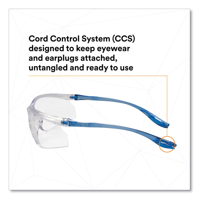 3M™ Virtua Sport CCS Protective Eyewear, Blue Plastic Frame, Clear Polycarbonate Lens/EA