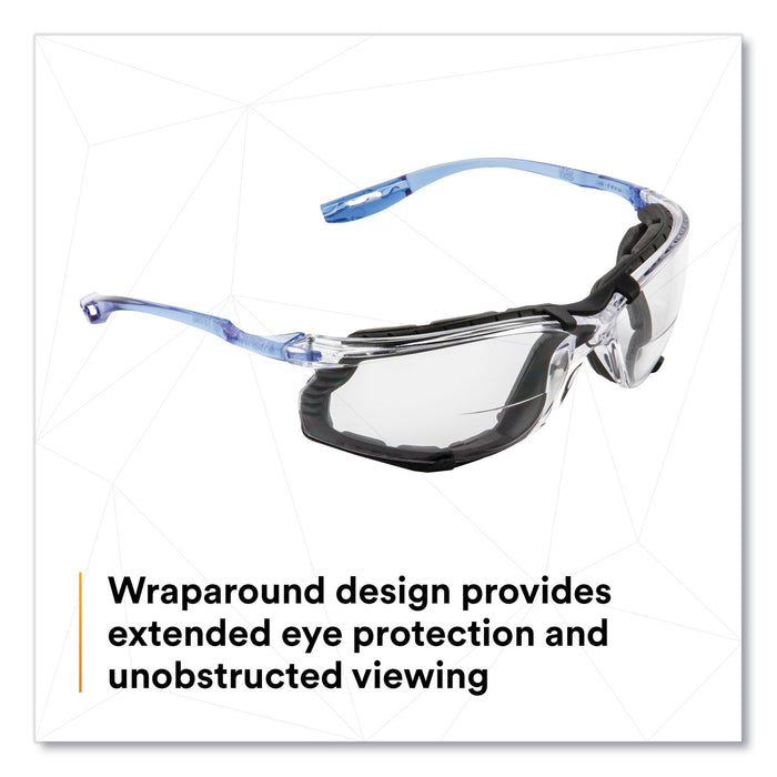 3M™ CCS Protective Eyewear with Foam Gasket, Blue Plastic Frame, Clear Polycarbonate Lens/EA