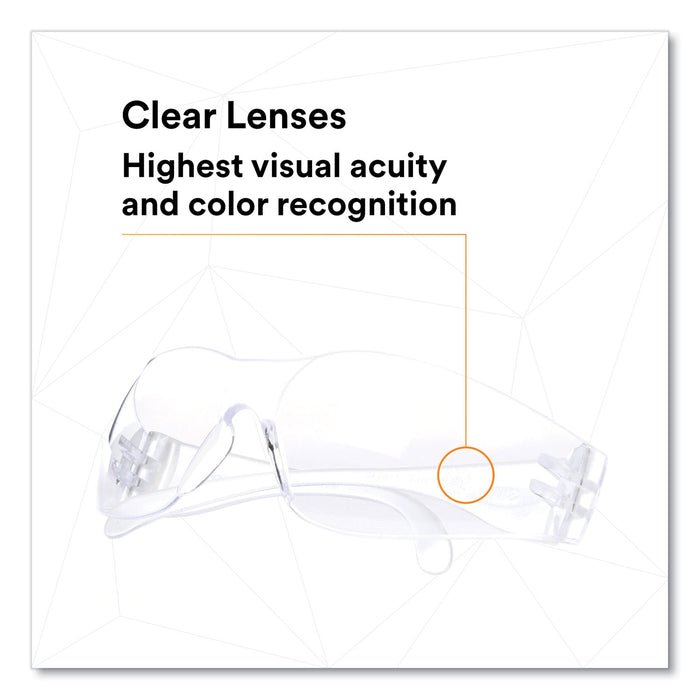 3M™ Virtua Protective Eyewear, Clear Polycarbonate Frame, Clear Polycarbonate Lens/EA
