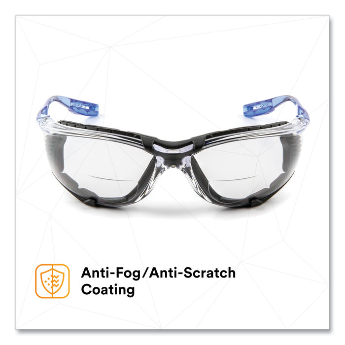 3M™ CCS Protective Eyewear with Foam Gasket, +1.5 Diopter Strength, Blue Plastic Frame, Clear Polycarbonate Lens/EA
