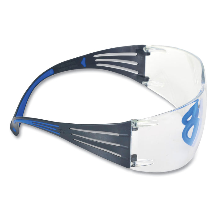 3M™ SecureFit Protective Eyewear, 400 Series, Black/Blue Plastic Frame, Clear Polycarbonate Lens/EA
