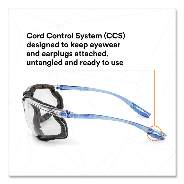 3M™ CCS Protective Eyewear with Foam Gasket, +1.5 Diopter Strength, Blue Plastic Frame, Clear Polycarbonate Lens/EA