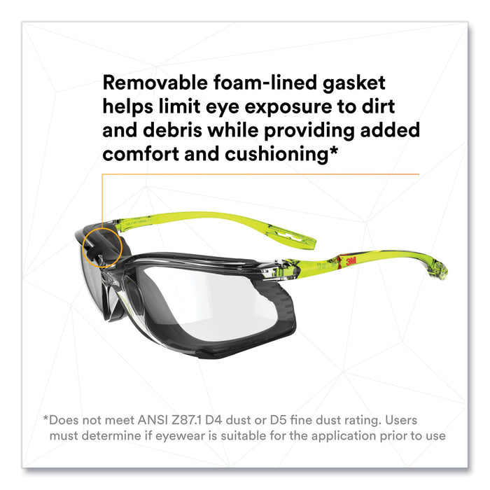 3M™ Solus CCS Series Protective Eyewear, Green Plastic Frame, Clear Polycarbonate Lens/EA