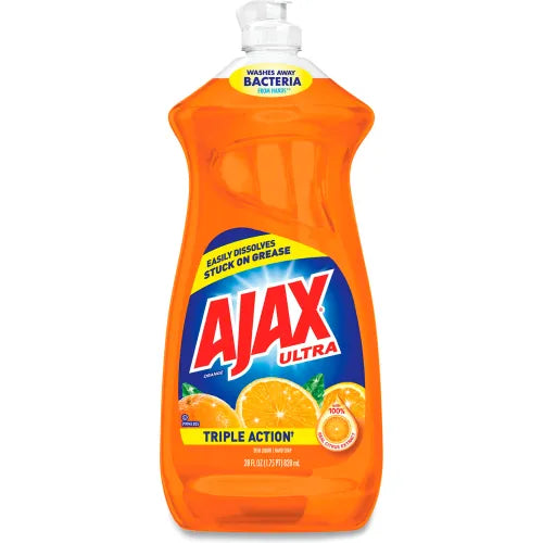 Ajax Dish Detergent, Liquid, Orange Scent, 28 oz Bottle, 9/Carton