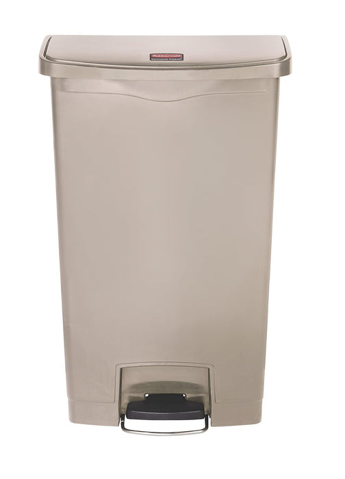 -1883460 Streamline Slim Step-On Plastic Trash Garbage Can, 18 Gallon, Beige