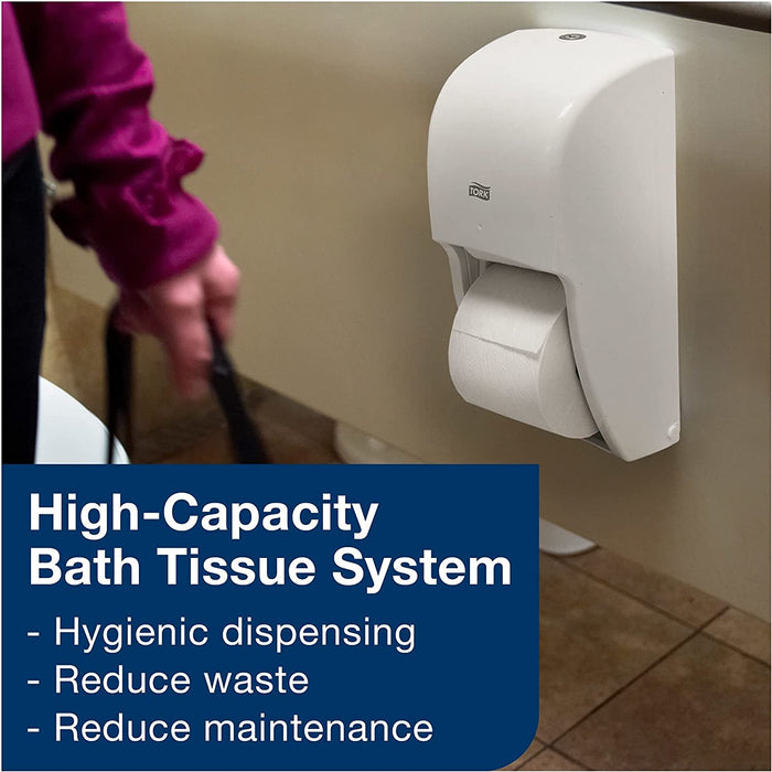 Tork High-Capacity Toilet Paper Roll White T26, Advanced, 2-Ply, 36 X 1000 Sheets, 110292A
